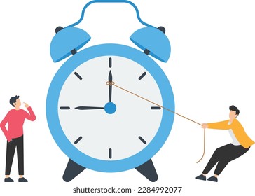 Time management or project management, complete tasks or strategic planner to manage resources to complete work on deadline, project deadline concept
