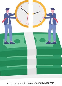 Time management or project management to control teams to complete tasks or strategic planner to manage resources to complete work in deadline.flat character life .

