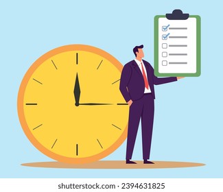 Time management, punctuality or work deadline, schedule plan or reminder, productivity expert or timer countdown, expertise concept