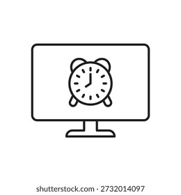 Time management and reminder alarm on desktop monitor
