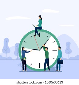 Time management, schedule concept or planner, business concept vector illustration