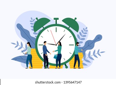 Time management, schedule concept or planner, business concept vector illustration