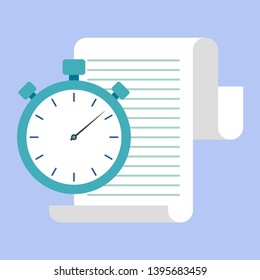 Time management, schedule concept or planner, business concept vector illustration