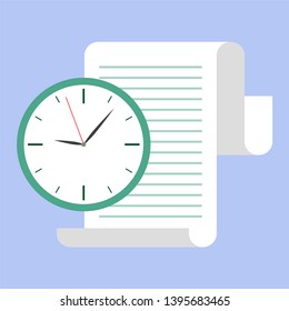 Time management, schedule concept or planner, business concept vector illustration