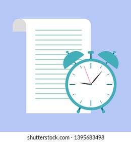 Time management, schedule concept or planner, business concept vector illustration