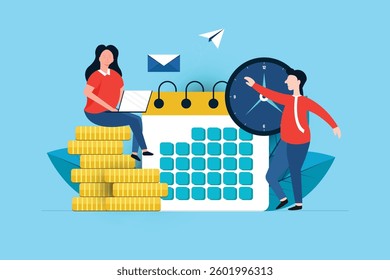 Time management schedule concept or planning business concept