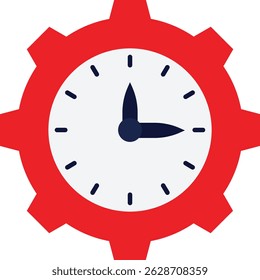Time Management Schedule Icon Vector Flat Illustration
