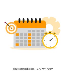 time management and scheduling in a business setting illustration