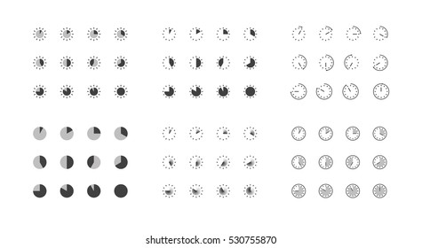 Time management set of icons