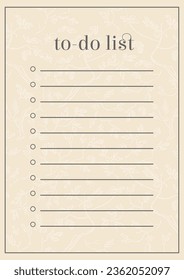 Time management sheet design in pastel color with botanical element