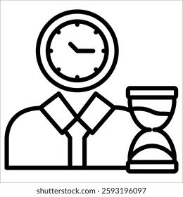 Time Management Simple Icon Vector Illustration Concept