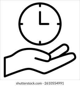 Time Management Simple Icon Vector Illustration Concept