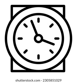 Símbolo del logotipo del icono de línea simple de administración de tiempo