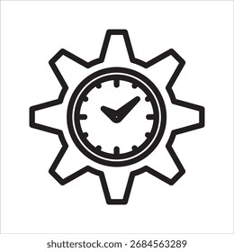 Time Management simple line icon
