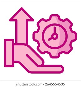 Time Management Strategy Icon Element For Design