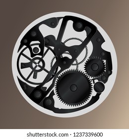 Сlockwork. Time Management symbol. Vector Illustration
