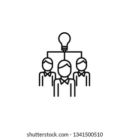 Time management, team work, brainstorming icon. Element of time management icon. Thin line icon for website design and development, app development. Premium icon