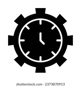 Time Management Vector Glyph Icon For Personal And Commercial Use.

