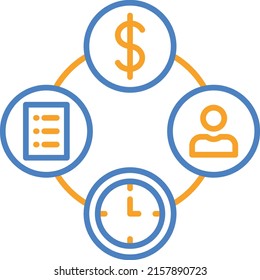 Time Management vector icon. Can be used for printing, mobile and web applications.