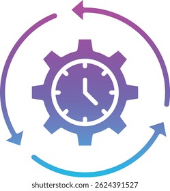 Ícone de vetor de Gerenciamento de Tempo. Pode ser usado para impressão, aplicativos móveis e da Web.