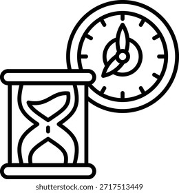 Ícone de vetor de gerenciamento de tempo. Pode ser usado para impressão, aplicativos móveis e da Web.