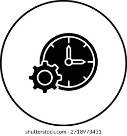 Icono de Vector de gestión del tiempo. Se puede utilizar para aplicaciones de impresión, móviles y de Web.