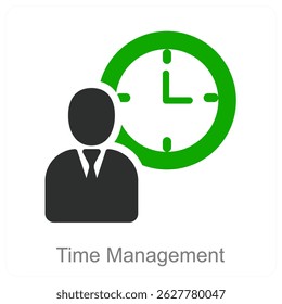 Time Management vector icon concept design