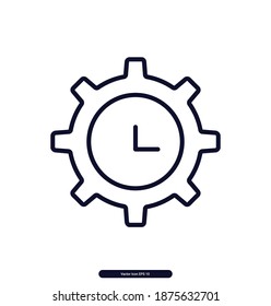 Zeitmanagement, Vektorsymbol, Zeitmanagement, Vektorgrafik