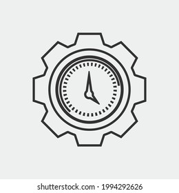 Indicador de icono de vector de administración de tiempo 