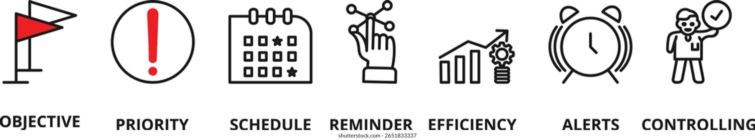 Time Management vector icon illustration concept