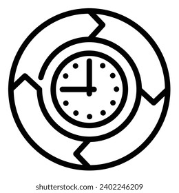 Time Management Vector Icon, Lineal style icon, from Work in Progress icons collection, isolated on white Background