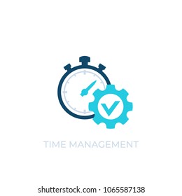 time management vector icon on white
