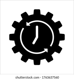 Time Management vector icon on white background