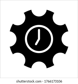Zeitmanagement-Vektorsymbol auf weißem Hintergrund