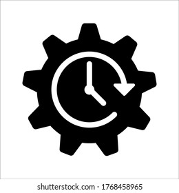 Time Management vector icon on white background