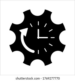 Time Management vector icon on white background