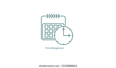 Time Management Vector Icon for Productivity and Efficiency
