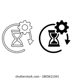 Time Management vector icon set. analytics illustration sign collection. business symbol.
