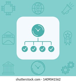 Time management vector icon sign symbol