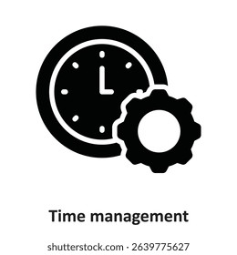Time management Vector Icon which can easily modify or edit

