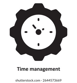 Ícone de vetor de gerenciamento de tempo que pode facilmente modificar ou editar