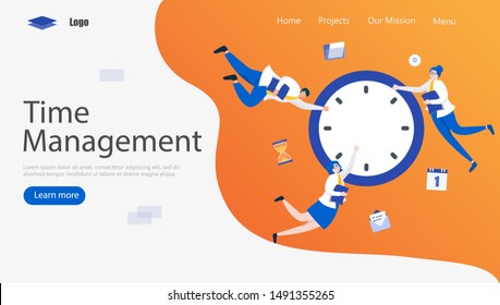 Time Management Vector Illustration Concept, Suitable for web landing page, ui, mobile app, editorial design, flyer, banner, and other related occasion