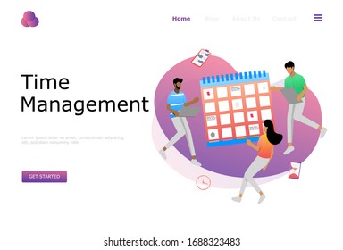 Time Management Vector Illustration Concept, Suitable for web landing page, ui, mobile app, editorial design, flyer, banner, and other related occasion