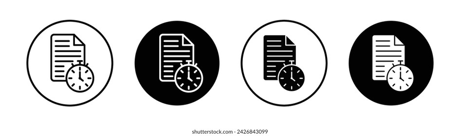 Ilustración de icono de línea vectorial de administración de tiempo.