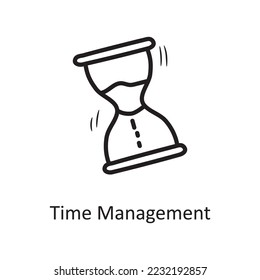 Time Management vector outline Icon Design illustration. Business Symbol on White background EPS 10 File