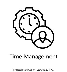 Time Management vector  outline Icon Design illustration. Time Management Symbol on White background EPS 10 File