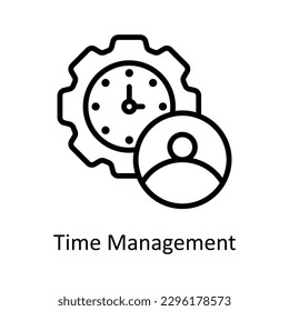Time Management  Vector   outline Icons. Simple stock illustration stock