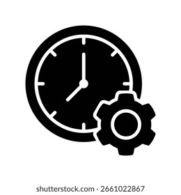 Vector de gestión del tiempo para el éxito de la productividad, ilustración de calendario y reloj, programación y enfoque de fecha límite