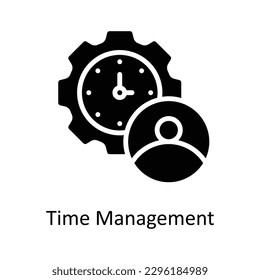 Time Management  Vector   Solid Icons. Simple stock illustration stock
