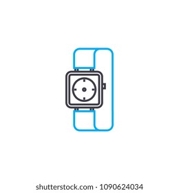 Time management vector thin line stroke icon. Time management outline illustration, linear sign, symbol concept.